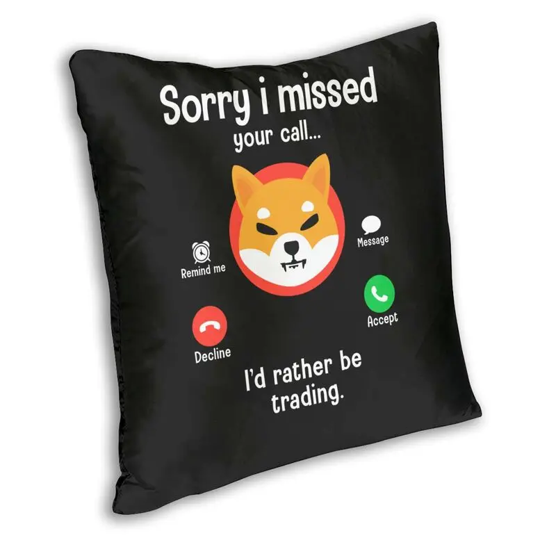 Vibrant Token Crypto Shiba Inu Coin Is Calling Pillow Cover Decoration Crypto Cryptocurrency Cushion Cover For Living Room