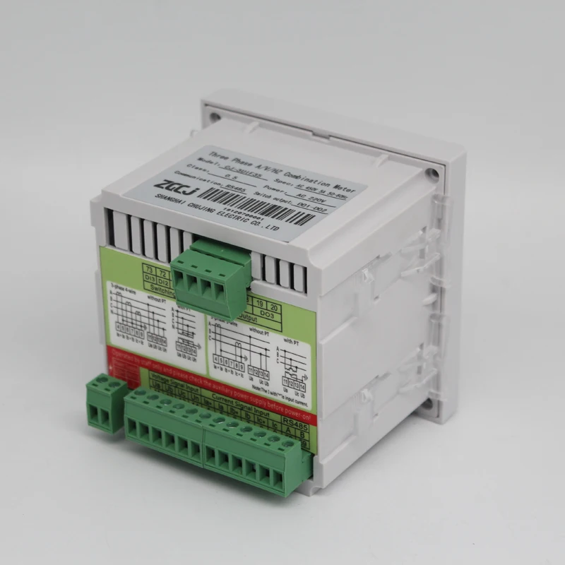 Imagem -05 - Medidor Multifuncional de Frequência de Ampere Fases Medição com Saída de Relé de Alarme Alto e Saída de Relé de Alarme Baixo com Função Rs485