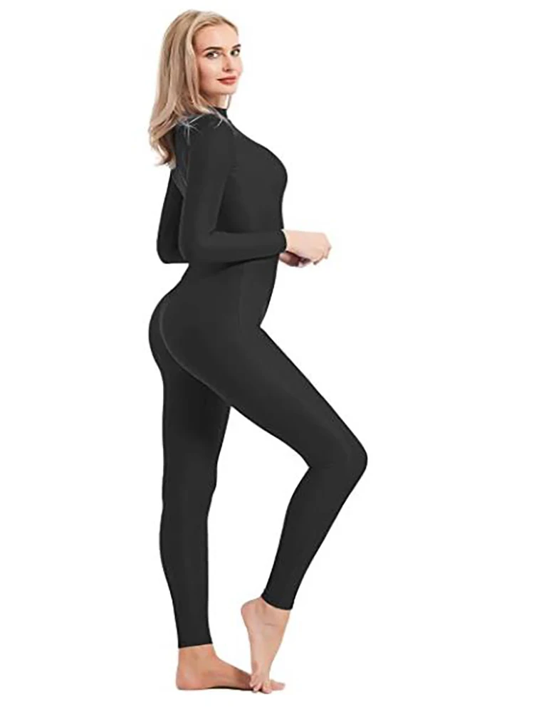 Speerise Adult High Neck Zip One Piece Unitard Full Body Leotard