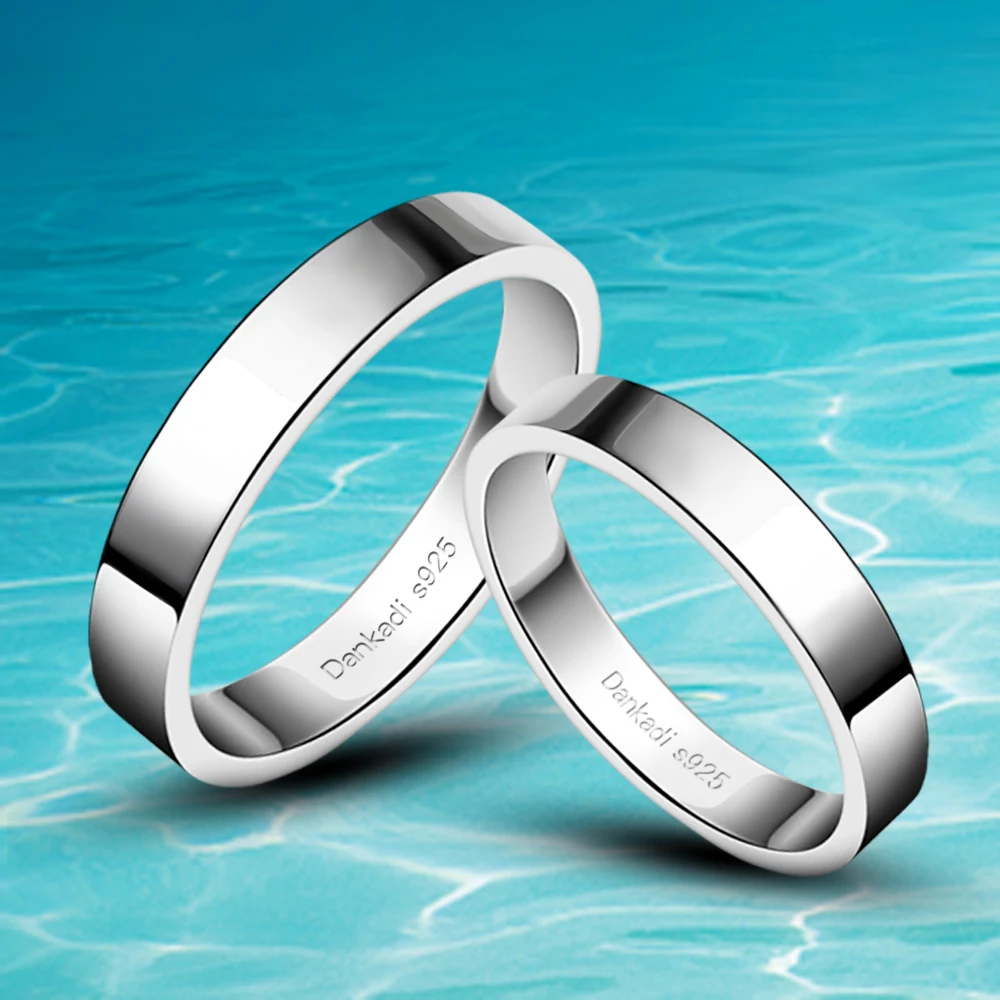 

New Style Silver Ornament Classic 925 Sterling Silver Couple Ring For Women & Men Wedding Engagement Jewelry Ring Anillo