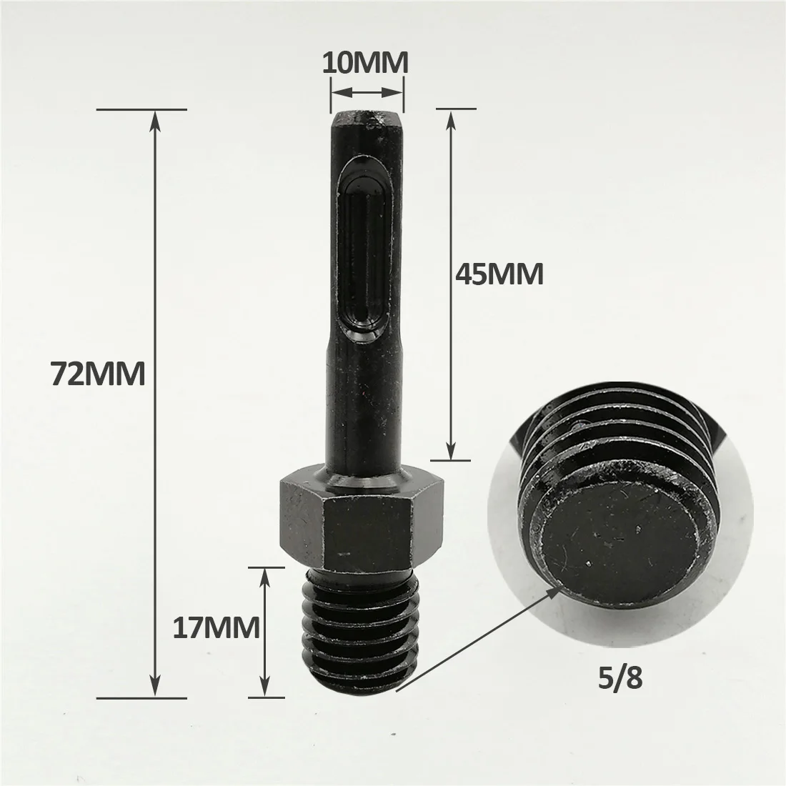 BGTEC adapter for M14 to SDS or 5/8-11 to SDS Plus Shank for diamond core bits