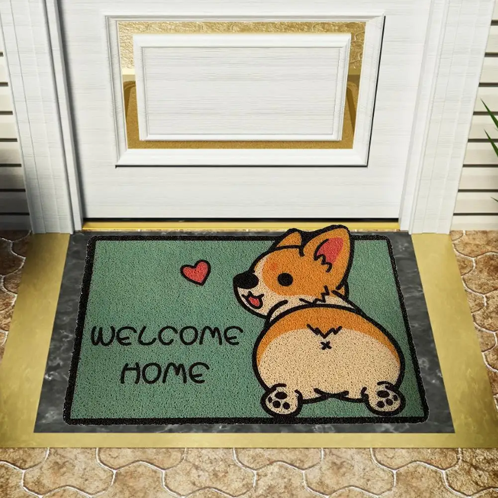 Cute Cartoon Style Door Floor Mat Soft Elastic Non Slip Indoor Outdoor Rug Entryway Welcome Mats Ideal For Shoes Scraper