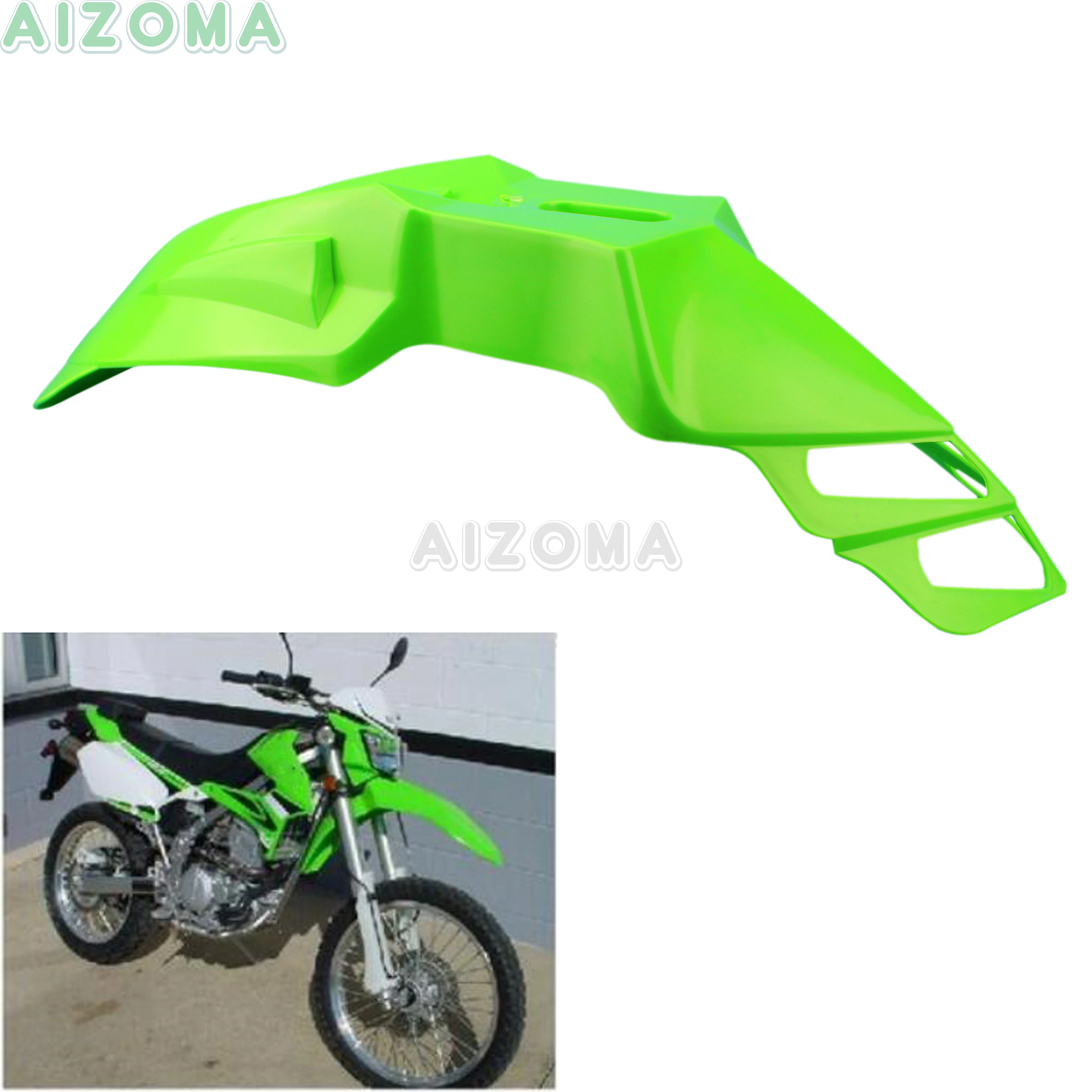 Green Supermoto Dirt Bike Front Fender Motocross Universal Mudguards for Kawasaki KX 65/85/100/250 KLX 125 250 450 400R