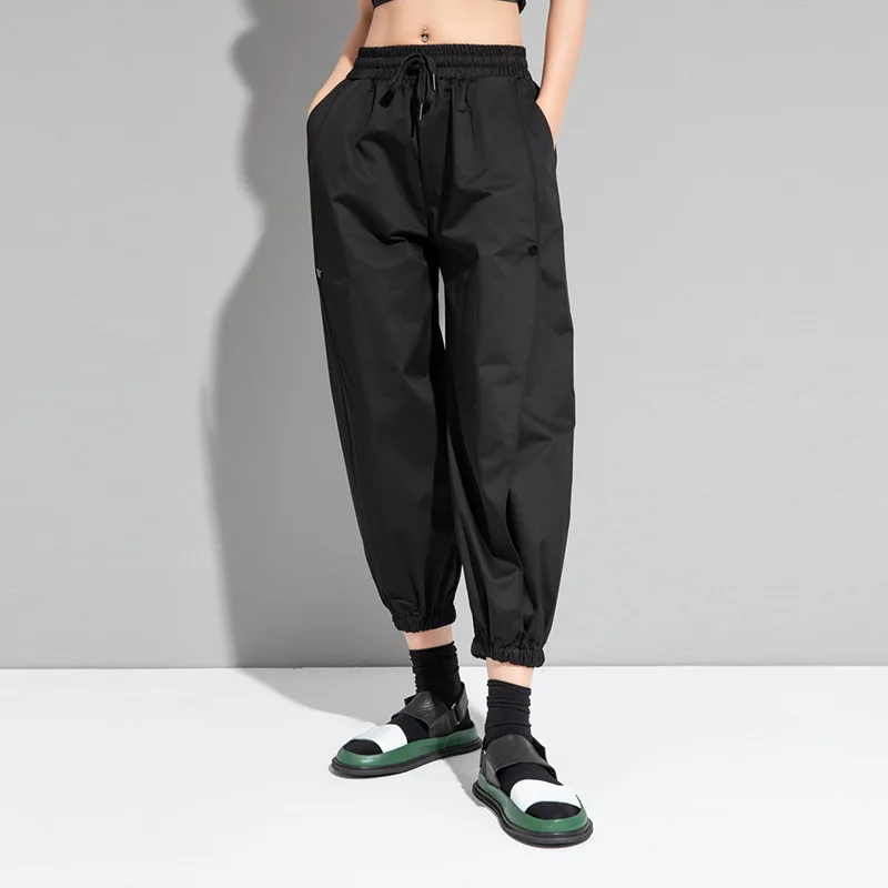 

Ladies Harun Pants Spring And Autumn New Dark Hip-Hop Street Personality Simple Loose Leisure Pants