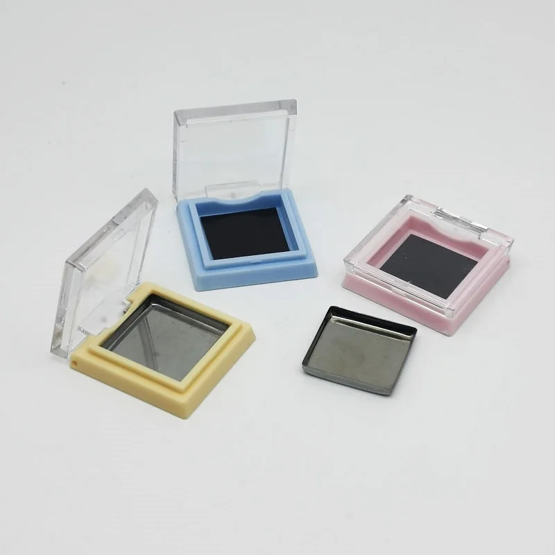 Square Eyeshadow Palette Magnetic Cosmetic Powder Compact Blusher Case Pink Blue Refillable Eyeshadow Palette Packaging 20pcs