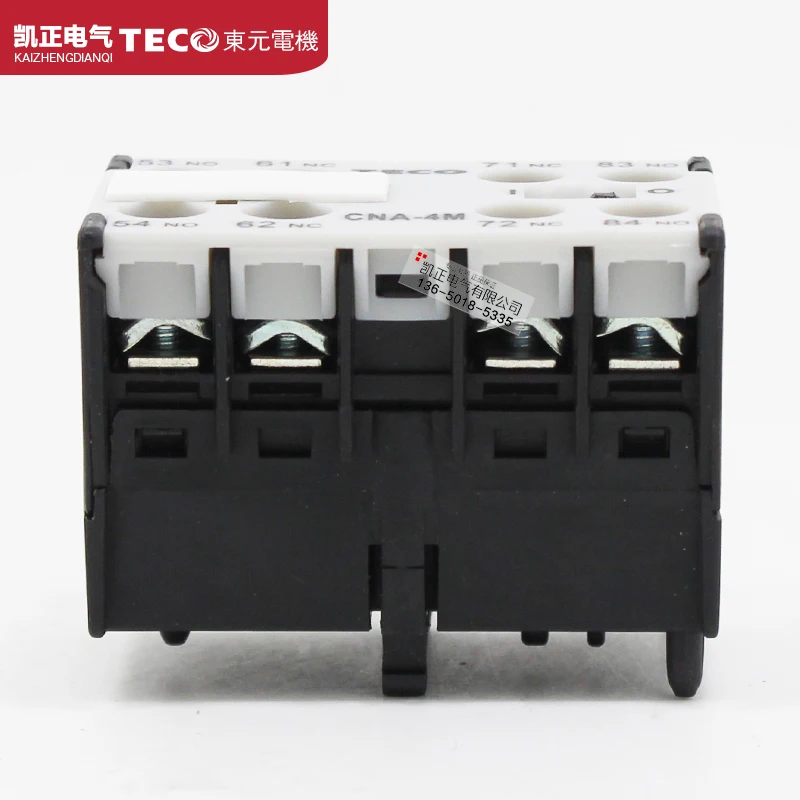 5 pieces Original authentic TECO AC contactor accessories auxiliary contact group CNA-2M CNA-4M 2 open 2 closed