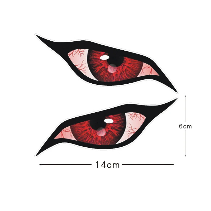 2 Pcs/Lot Car Stickers Personalized Styling Eyes Fierce Terrible Eyes Vinyl Decals for Motorcyle Bicycle Automobile 9 Styles