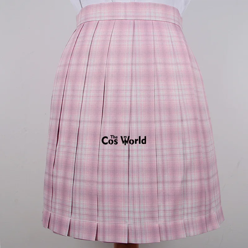 Falda plisada a cuadros de cintura alta para niña japonesa, uniforme escolar JK, ropa para estudiantes, Verano