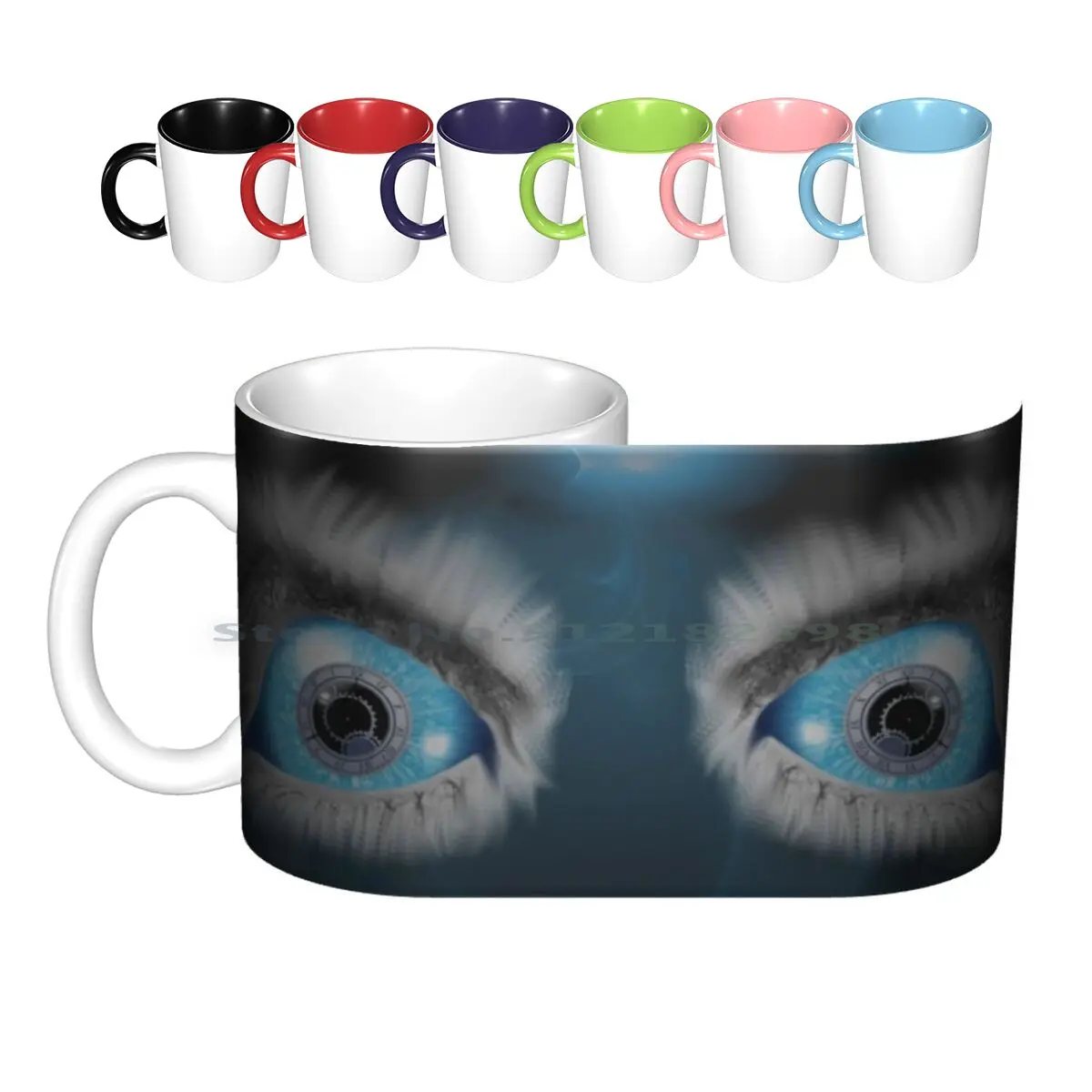 Passing Of Time Ceramic Mugs Coffee Cups Milk Tea Mug Eye Eyes Fear Fearful Fright Frighten Freighted Fighting Once Upon A Time