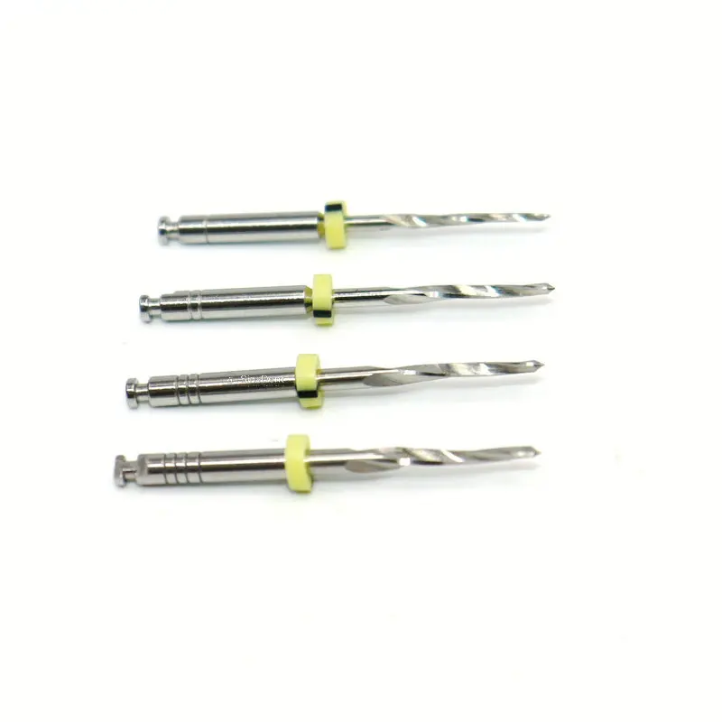 4pcs/pack Dental Drills for Fiber Post 32mm Stainless Steel 1-4# Endodontics Files for Dentistry