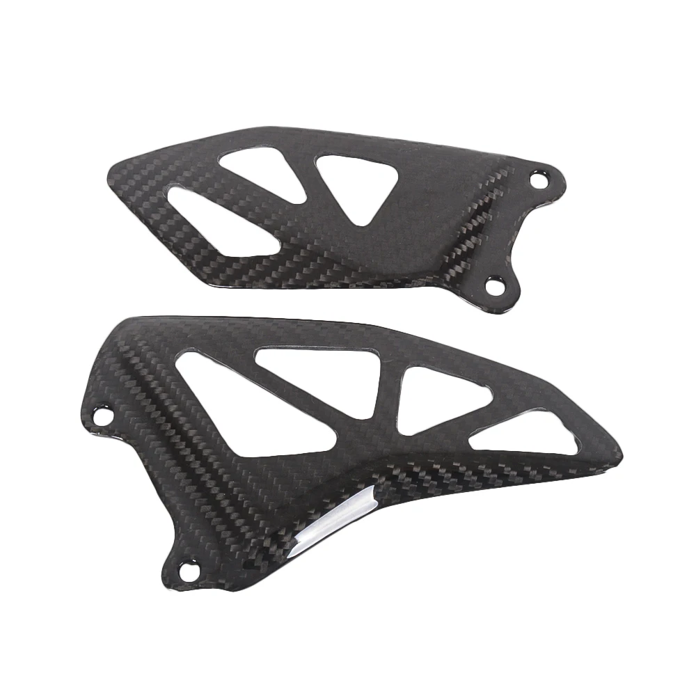 For Suzuki GSXR 1000 GSXR1000 2017 2018 2019 2020 Carbon Fiber Heel Guard Rearset Plate Foot Peg Protector Motorcycle accessorie