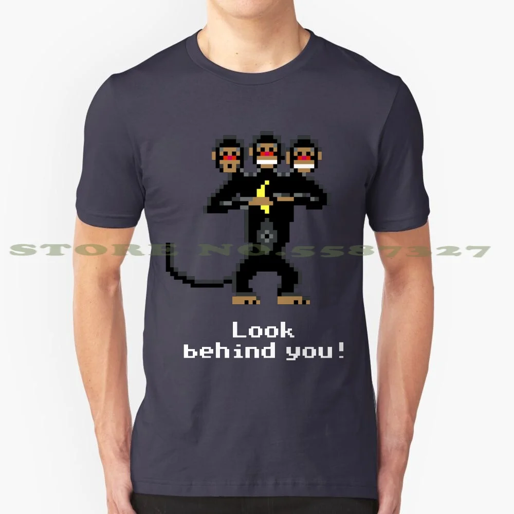 Three - Headed Monkey V2 100% Cotton T-Shirt Monkey Island Three Headed Monkey Guybrush Game Pirate