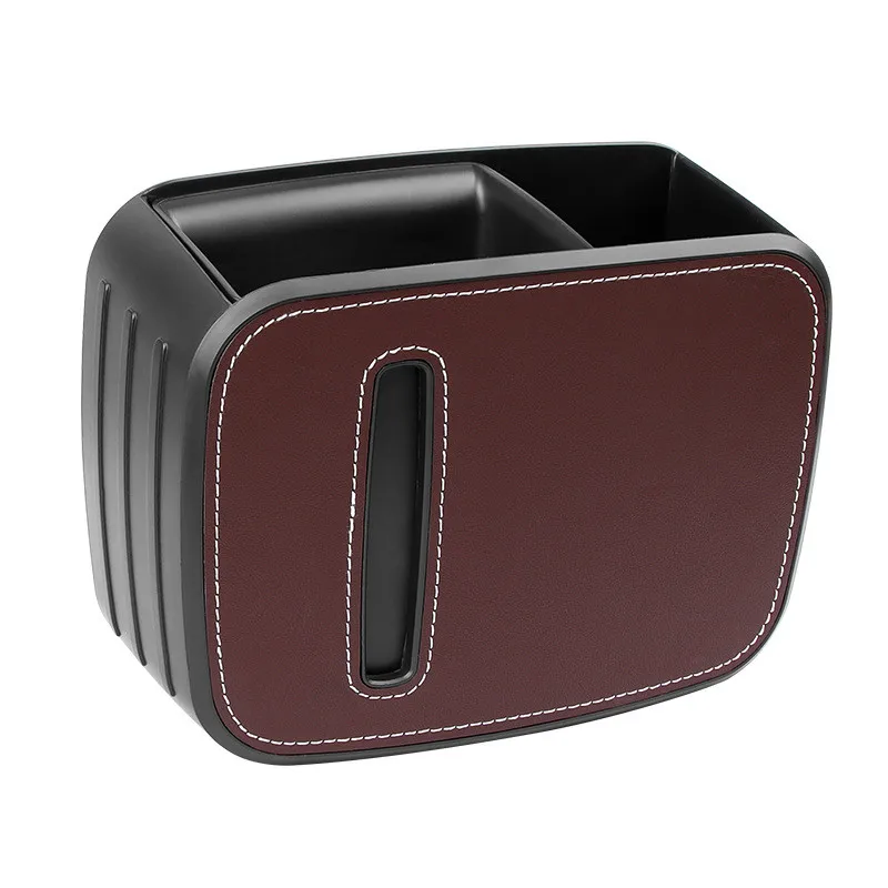 Car Multifunctional Storage Box Interior Detail Dual Hanging Split Trash Can/Tissue Holder/Water Cup Holder Seat Back Organizers image 5