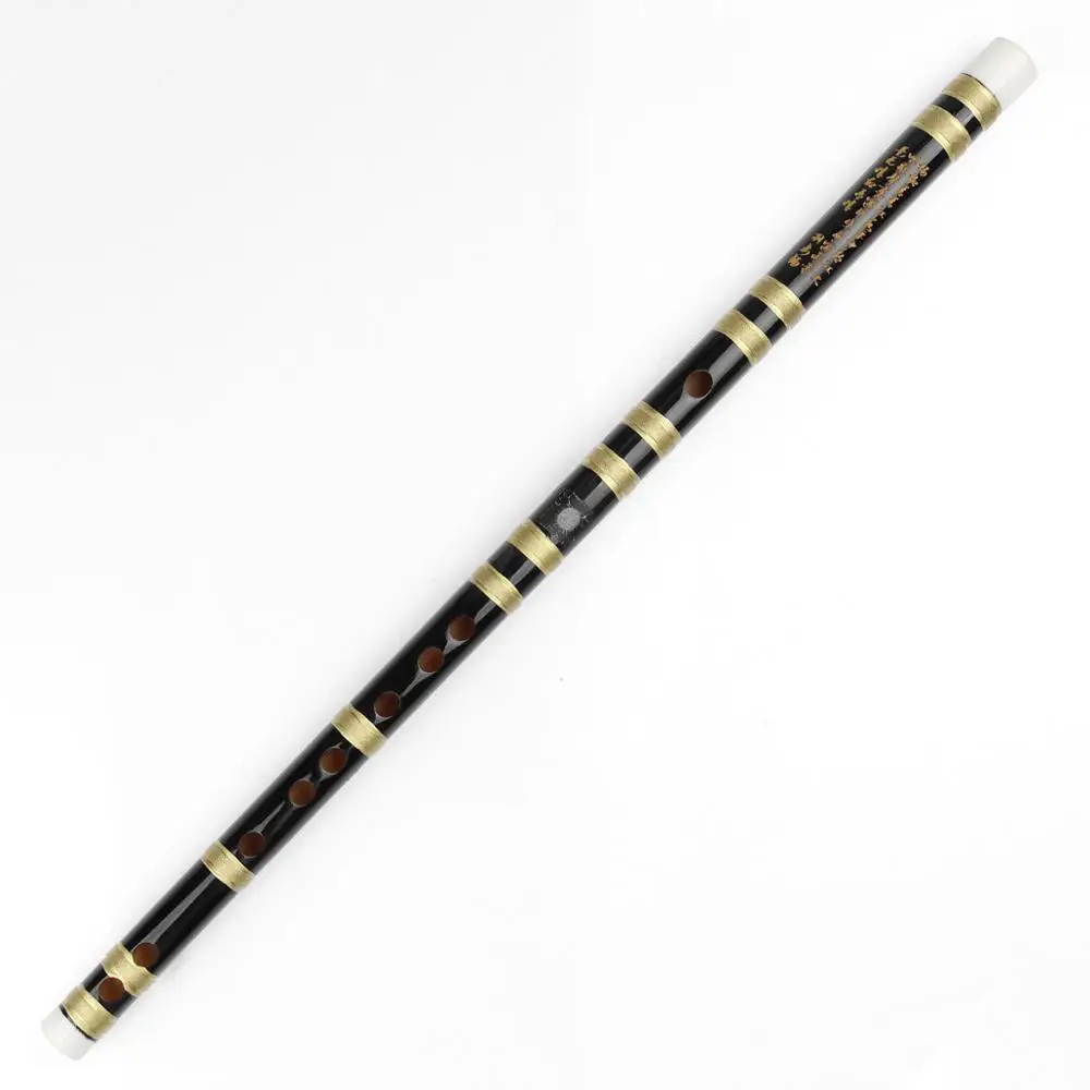 CDEFG-Handmade Bamboo Flute, Black, Musical Instrument, Professional Dizi with Line, Suitable for Beginners