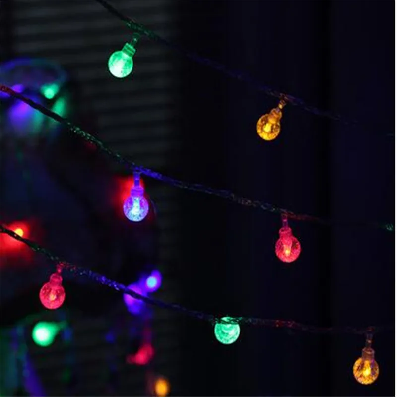 Impermeável LED String Light para iluminação exterior, lâmpada, bola de corrente, casamento, Natal, feriado, 10m, 20m, 220V