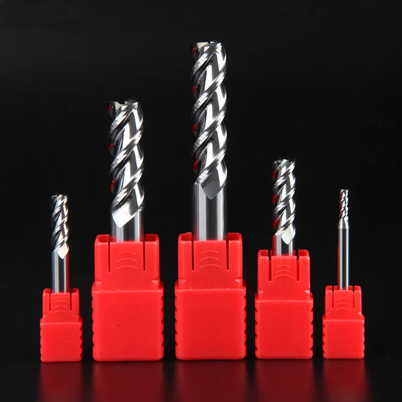 Aluminum Endmills HRC50 55 3 Flute Milling Cutter End Mill CNC Aluminum Copper Wood Cutter 4mm 6mm 8mm 10mm 12mm 14mm 16mm 18mm