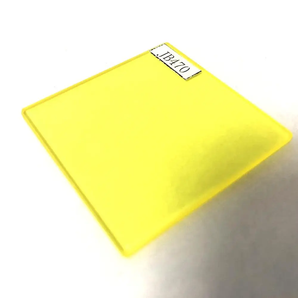 50X50Mm Vierkante JB470 470nm Ir Pass Uv Cut Geel Optische Filter Glas
