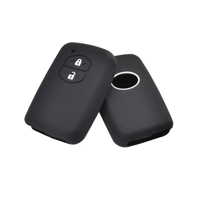 Silicone Car Key Case For Toyota Aqua RAV4 Land Cruiser Camry Prado Corolla Prius Cover Keyless Remote Fob 2 Button 2013 2014