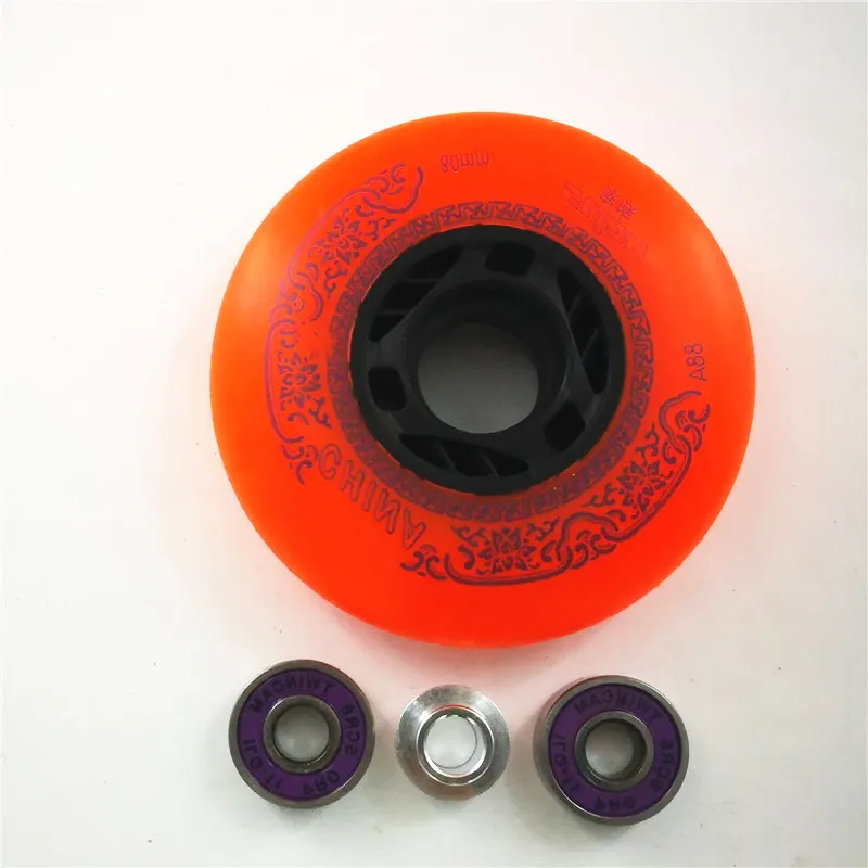 

88A 90A Slide Roller Skates Wheel China Slide inline skates wheels 72 76 80mm FEIFAN-9 ILQ11 orange blue red Skates Rodas