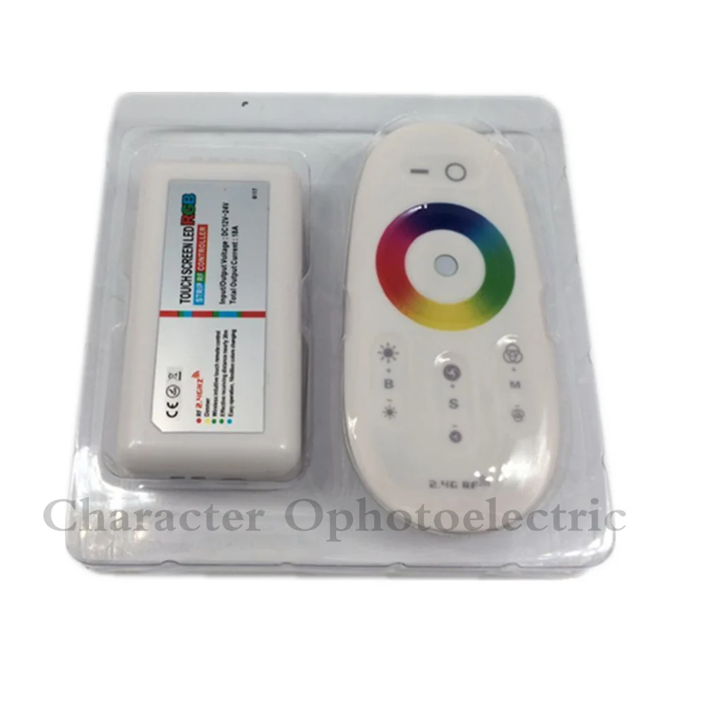 2pcs 2.4G RF Wireless full touching screen LED RGB Remote Controller 12V/24V WiFi Compatible for 5050/3528 RGB led strip