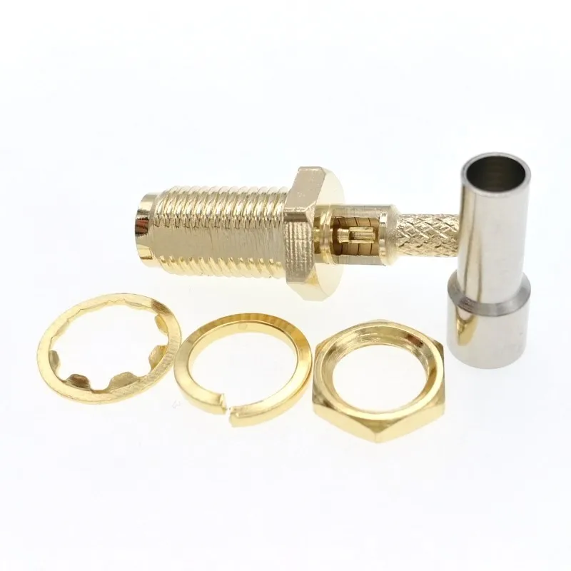 SMA Female Window Crimp RF Connector For RG316 RG174 LMR100 Cable 1PC