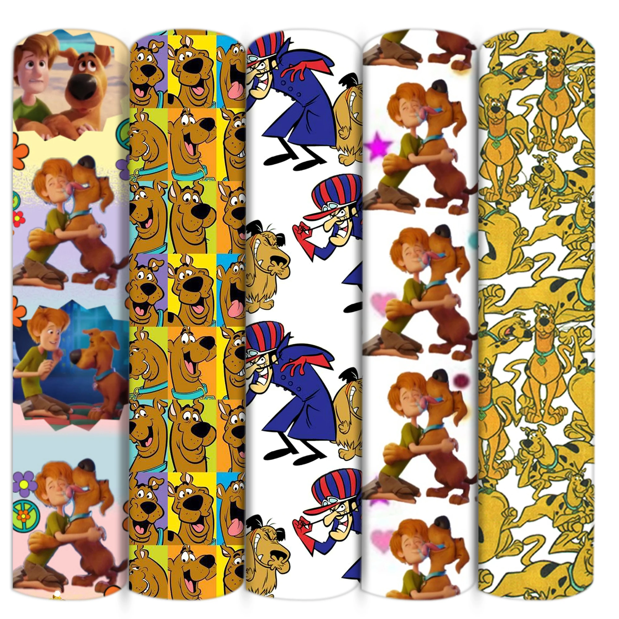 Tela de algodón y poliéster con dibujos de perros, telas acolchadas para costura, Material de costura, tela hecha a mano DIY, 1Yc16024