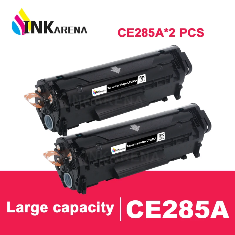 INKARENA 2PCS Compatible Toner Cartridge For HP CE285A 285a 85a LaserJet Pro P1102 M1130 M1132 M1210 M1212nf M1214nfh M1217nfw