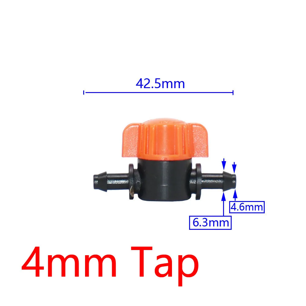 Conector de manguera de Pe para grifo de jardín, Mini válvula con rosca de 1/2, 3/4 \