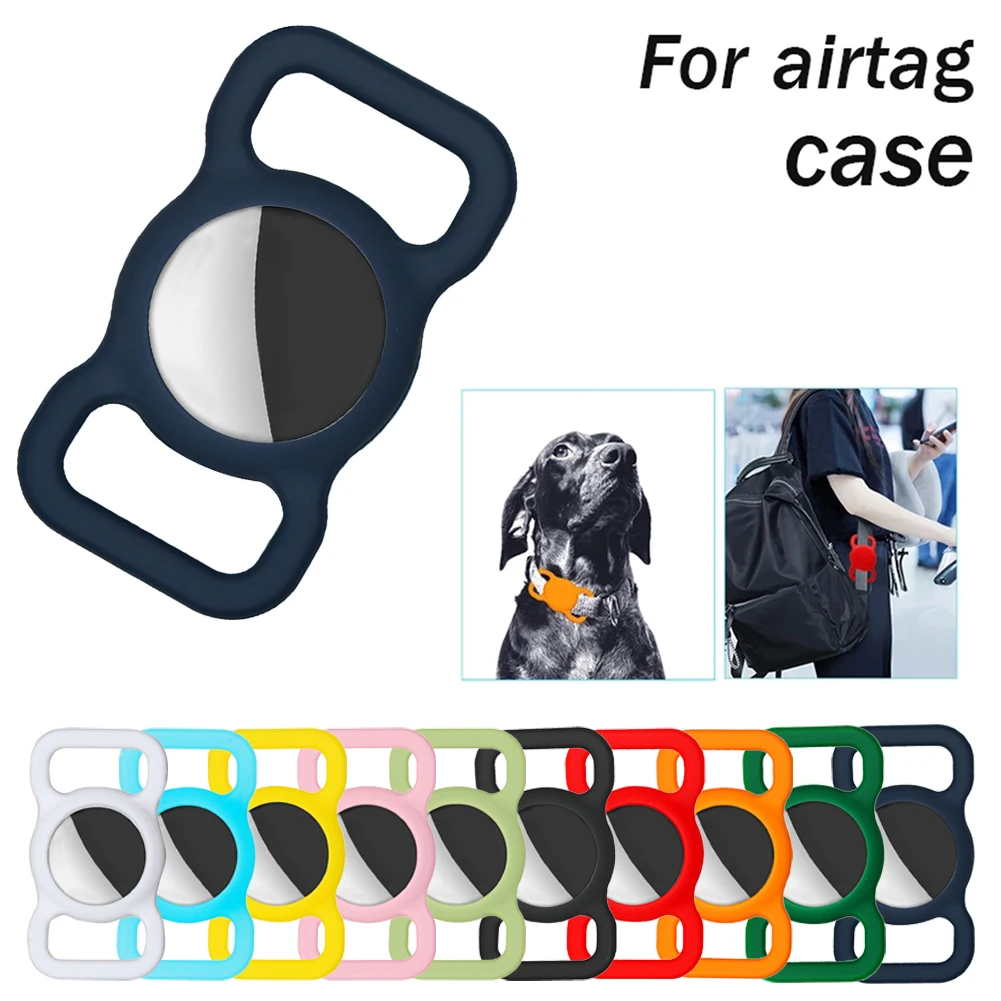 Custodia in Silicone compatibile con airtag custodia protettiva per collare per animali domestici per gatti cani cinturino per cinturino anello per animali domestici airtag accessori per animali domestici