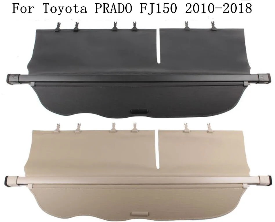 Car Rear Trunk Security Shield Cargo Screen Shield shade Cover Fits For 10-18 Toyota PRADO FJ150 2010-2018