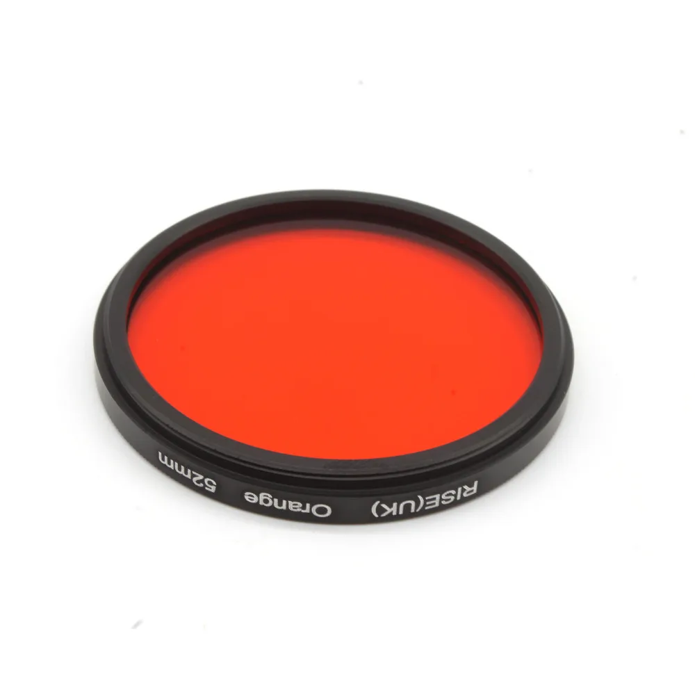 RISE(UK) 52 mm full color orange lens Filter + filter case for Nikon D3100 D3200 D5100 SLR Camera lens image 3
