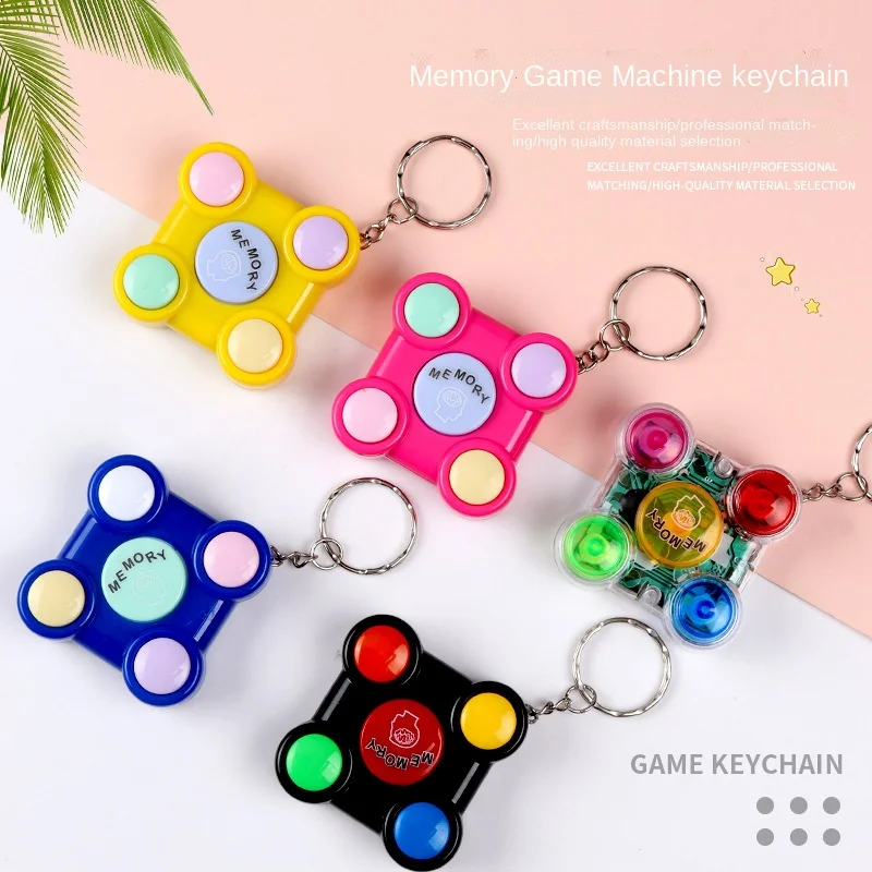 Handheld Cube Memory Training Brain Game Machine Creative Flash Sound Effect Children Interactive Intelligence Toys keychains