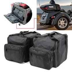 For Harley-Davidson Tri Glide Trike 2Pcs Motorcycle Saddlebags Trunk Liner Bag Luggage Bags 2009-2019