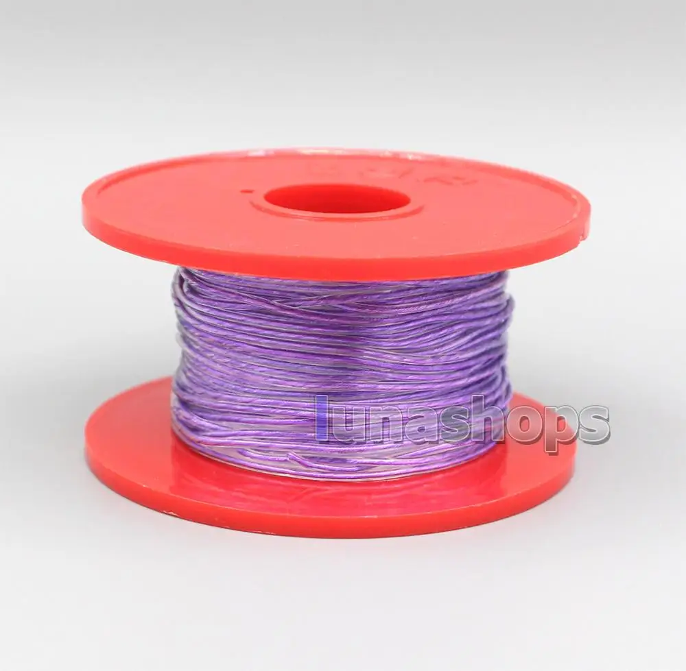 LN006509 Extreme Soft Purple Signal PU   Earphone Headphone DIY Bulk Cable 19*0.08 Dia:1.2mm