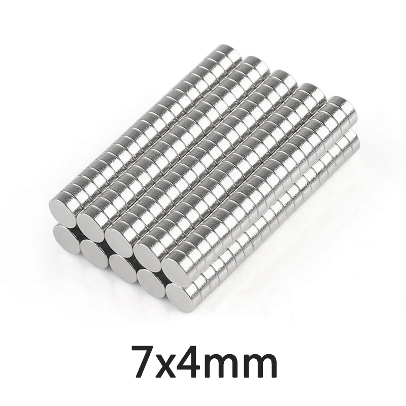 10/20/30pcs 7*4 mm Neodymium magnet disc 7x4mm N35 NdFeB Dia 7x4mm Strong Small Magnetic Magnets For Craft 7mm x 4mm