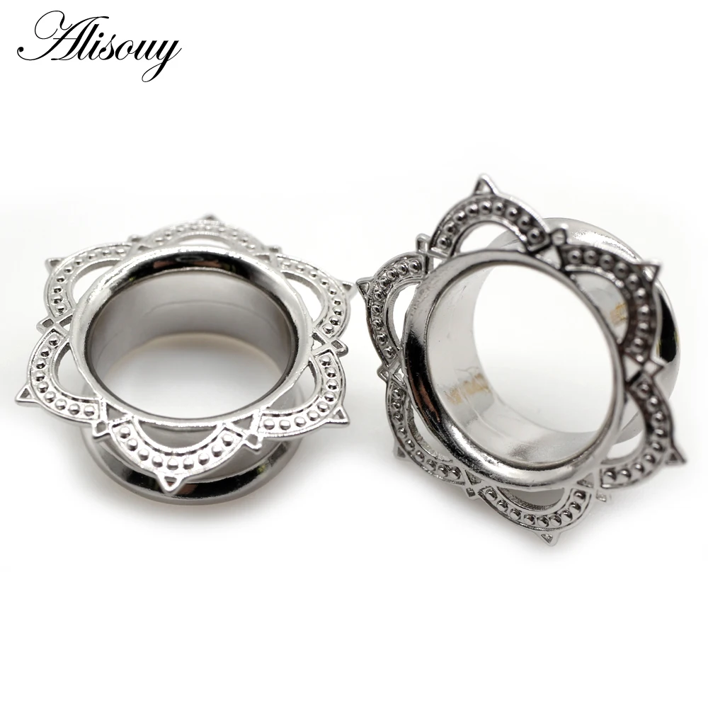 Flower Ear Plugs Tunnel Expanders Stretcher Set