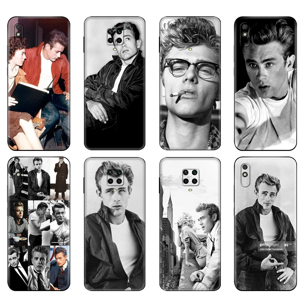 Черный чехол из ТПУ для Xiaomi Redmi 7A, 8, 8A, 9, 9A, 9C, чехол для Redmi Note 8T, 8 Pro, T, Note 9, 9S, 9 Pro, чехол Джеймс Дин