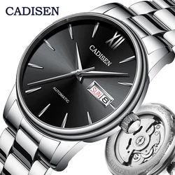 CADISEN For Mens Watches Business Mechanical Automatic Male WristWatch 5ATM Waterproof Sapphire Crystal Calendar New Masculine