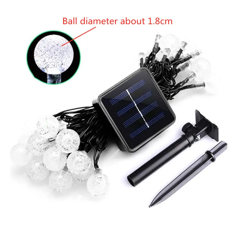 Imagem -06 - Led Solar Crystal Ball Light String Guirlanda de Fadas Impermeável Lâmpada ao ar Livre Natal Casamento Decoração de Festa 22 m 12 m 9.5 m 6.5 m m m