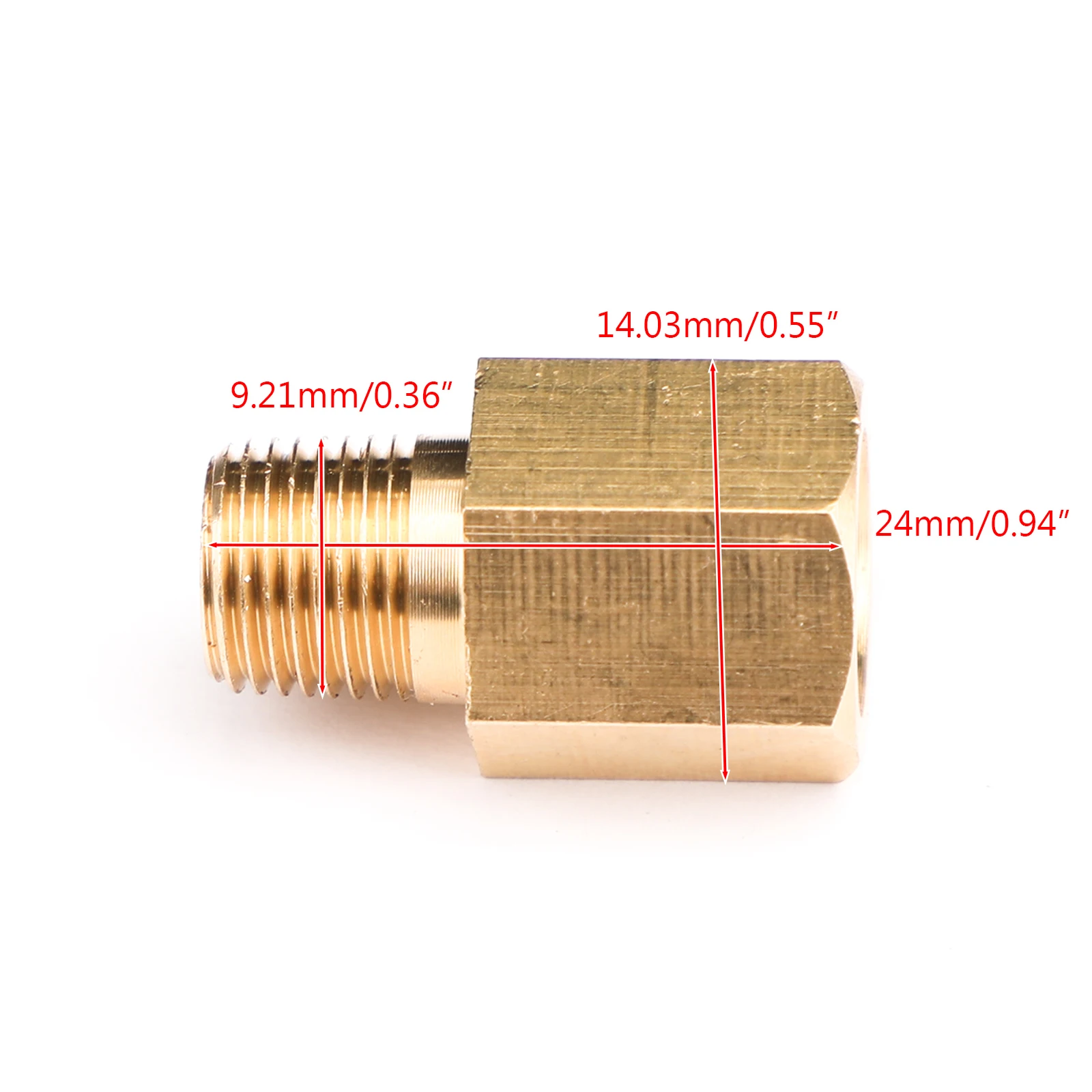 Artudatech 1/8 NPT Female To 1/8 BSPT Male Adapter Gauge Sensor Thread Oil Pressure Adapter Car Accessories