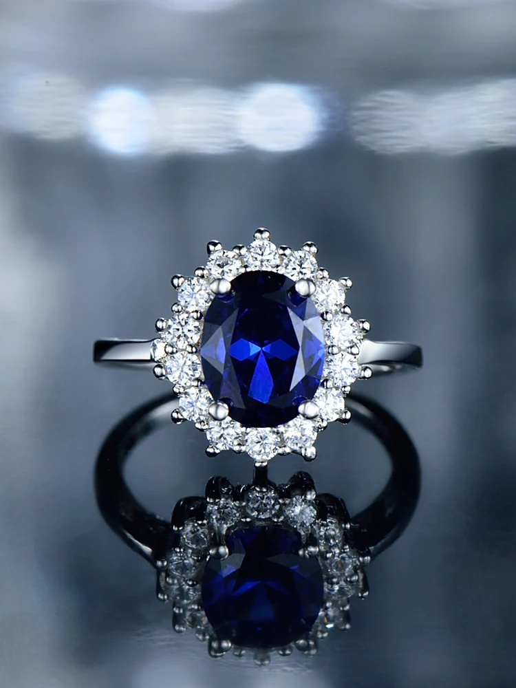 2.0Ct Fasion naprawdę twarde 925 srebro pierścionek moda kobiety prezent 5A cyrkon markowa biżuteria ślub zaręczyny srebrne pierścionki — zdjęcie 2