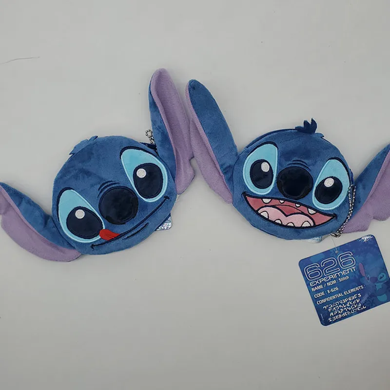 Disney Lilo & Stitch Plush เหรียญการ์ตูนความคิดสร้างสรรค์มินิกระเป๋าสตางค์ Stitch กระเป๋าที่ใส่บัตรประชาชนเด็กซิปกระเป๋า