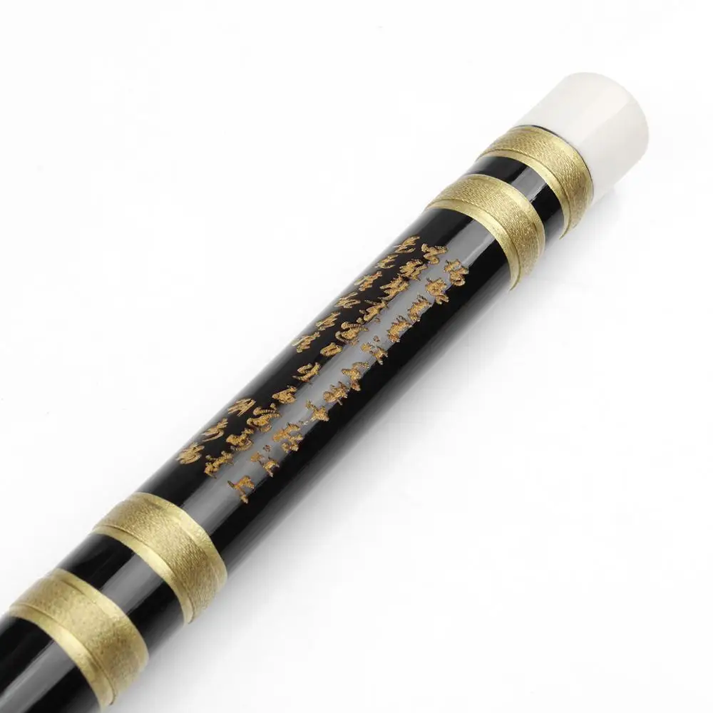 CDEFG-Handmade Bamboo Flute, Black, Musical Instrument, Professional Dizi with Line, Suitable for Beginners