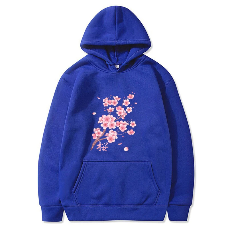 Hoodies Long Sleeve Sakura Kawaii Keep Warm Swearshirt Teenagers Plus Size for Women Man Fall Winter