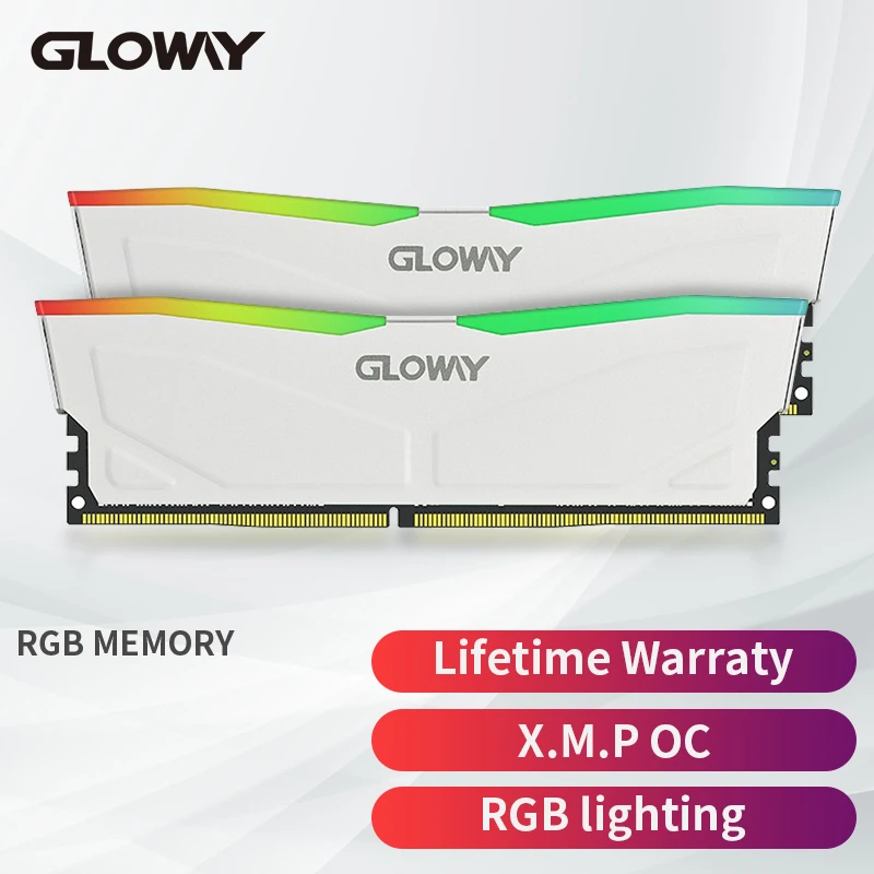 Gloway Memoria Ram DDR4 3200mhz RGB (8GBX2) 3600mhz (16GBX2) Dual Channe Memory For Desktop Gaming PC