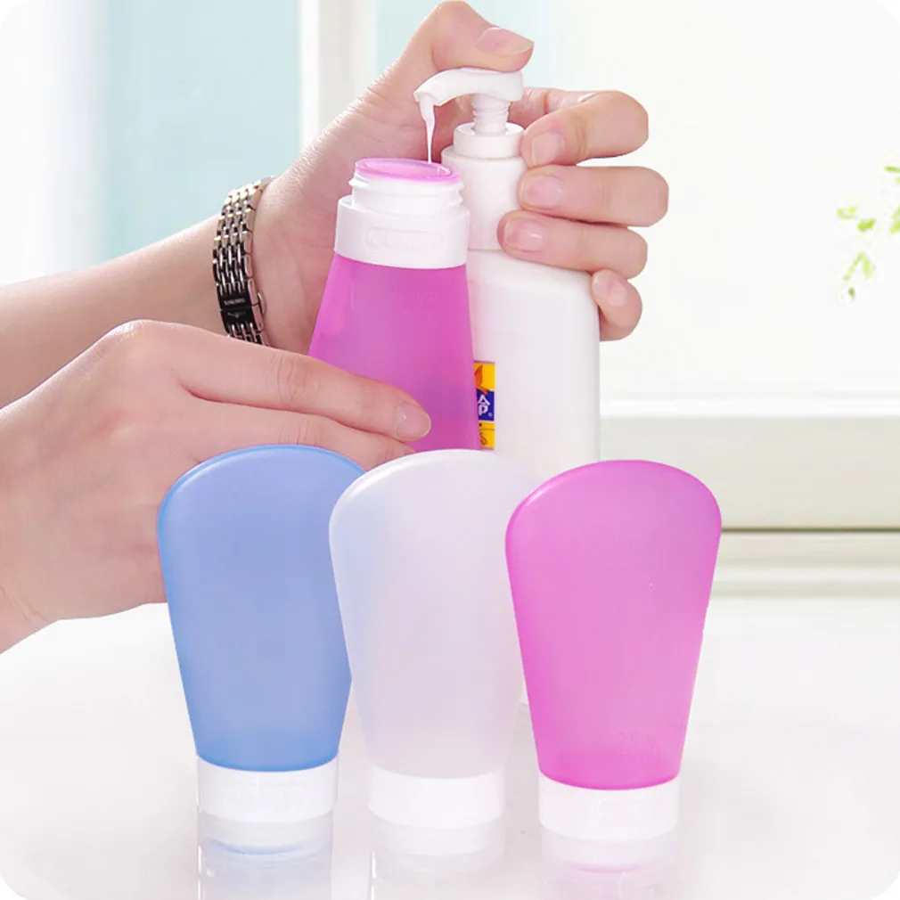 Travel Dispensers Empty Silicone Travel Packing Press Bottle For Lotion Shampoo Bath Container Portable Extrusion Bottling