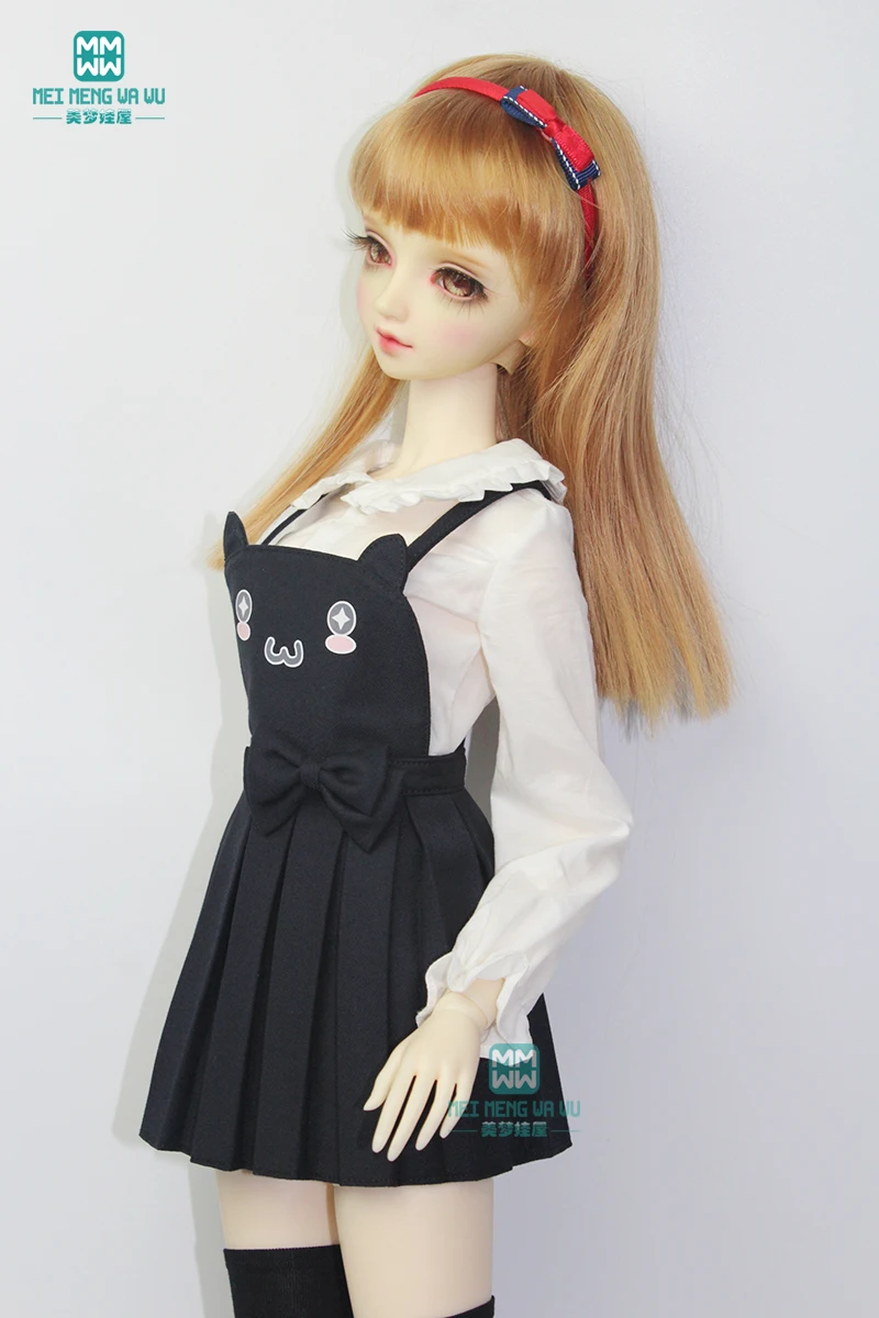 BJD accessories dolls clothes for 60cm 1/3 BJD doll  fashion three-piece shirt + strap dress + socks