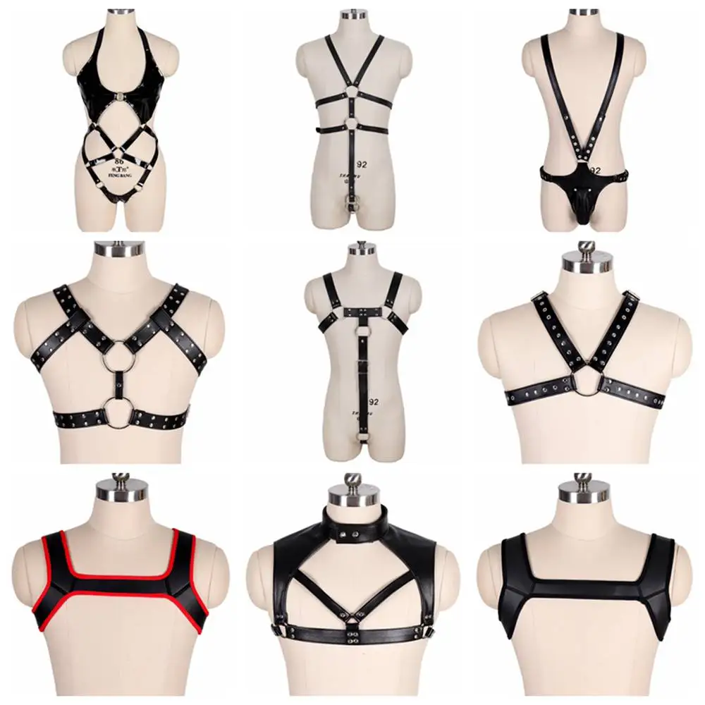 

Accessories Strappy Men's Belt Pu Leather Harness Bondage Top Crop Corset Sword Belt Goth Punk Sexy Lingerie Stocking Garter