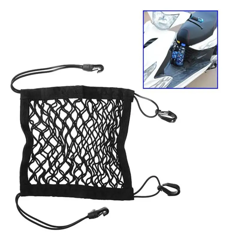 25x 30cm Elastic Motorcycle Luggage Net Helmet Holder Fuel Tank Mesh Hook ATV Bike Cargo Container