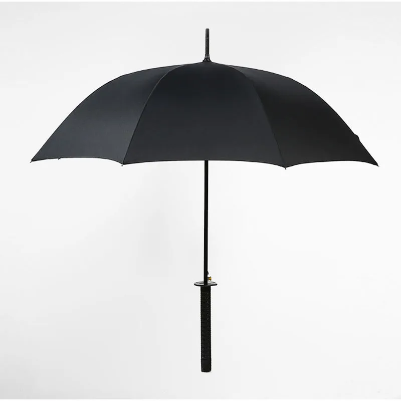 Elegant Black Japanese Samurai Ninja Sword Umbrella Japanese Ninja Sun Umbrella Straight Umbrella 8 Bones